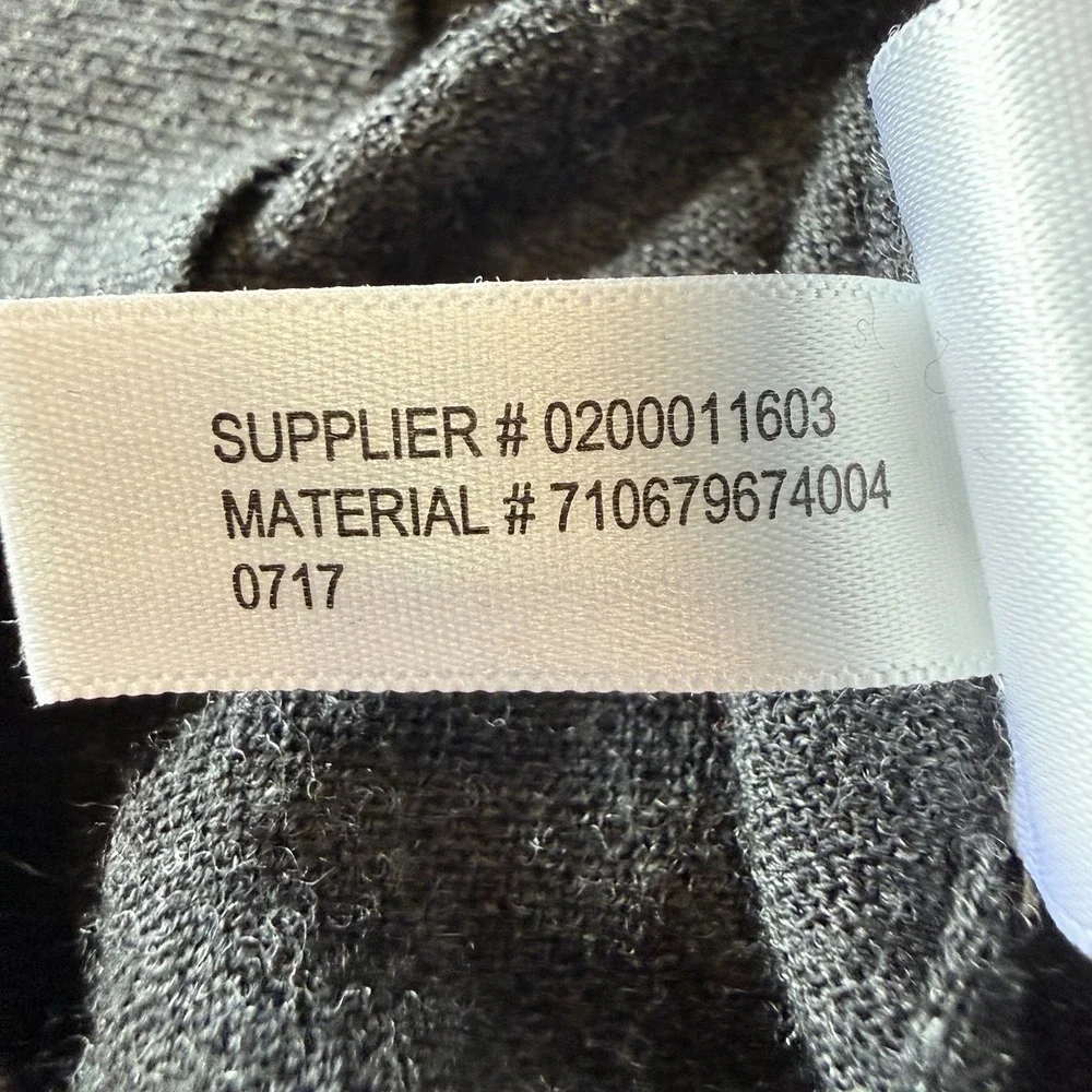 POLO Ralph Lauren Washable Merino Wool V-neck Sweater Large Gray Graphite